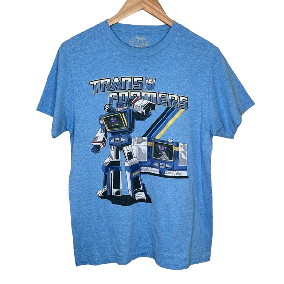 80s tees Other - Vintage inspired blue graphic 80s tee transformers sound wave top M